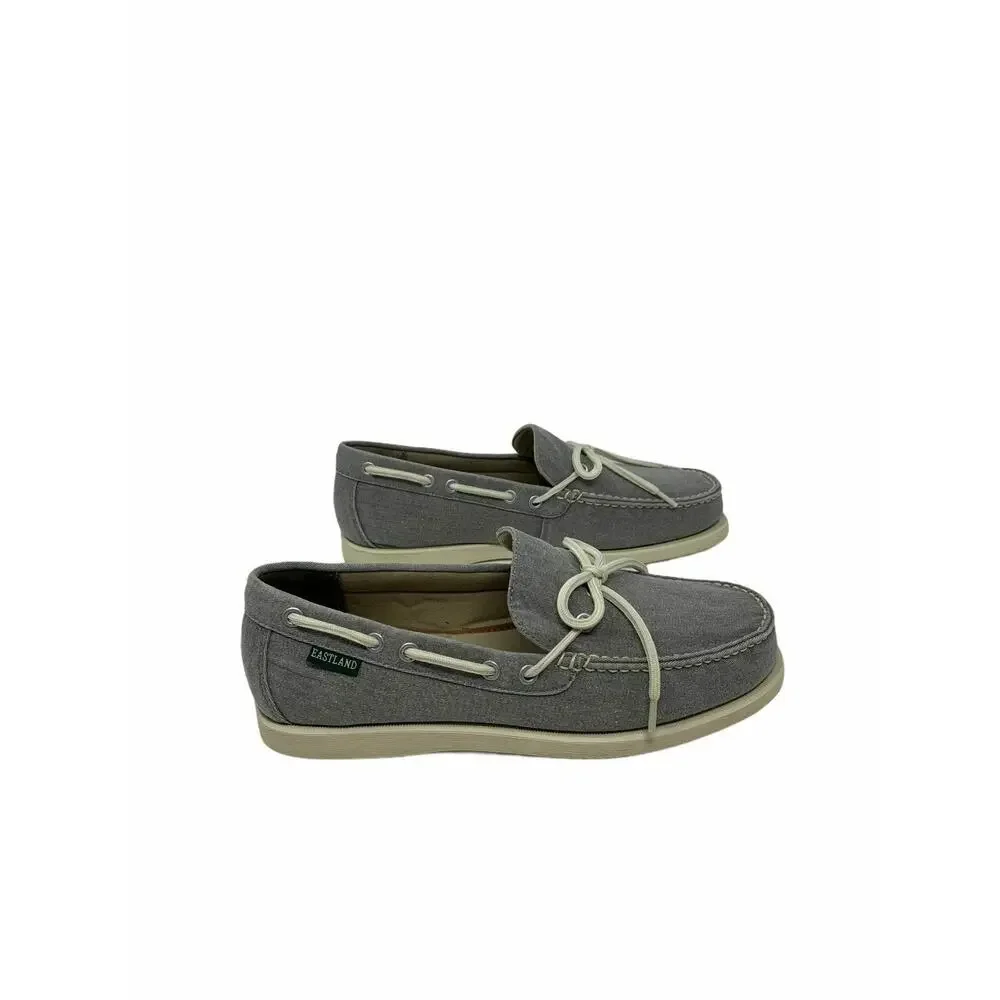 Eastland Men's Grey Yarmouth Canvas Boat Shoes 8D